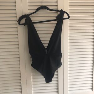 Aerie one piece black bathing suit